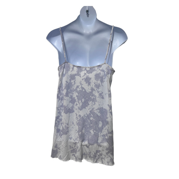 JENNI WOMENS RIBBED CHEMISE NIGHTGOWN PASTEL TIE DYE PURPLE WHITE SMALL - Picture 4 of 11